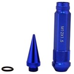 Porca de Roda (Lug Nuts) 20 Peças 90mm + 50mm M12 X 1,5 - Modelo Spike - Azul