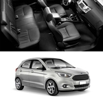 Ficha técnica e caractérísticas do produto Protetor De Assoalho Em Couro Ecológico Ford Ka Hatch 2015 a 2020 Impermeável Preto