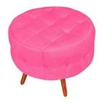 Ficha técnica e caractérísticas do produto Puff Decorativo Botonê Yasmin Suede Rosa Barbie Pés Palito Condor DRossi