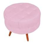 Ficha técnica e caractérísticas do produto Puff Decorativo Botonê Yasmin Suede Rosa Bebê Pés Palito Condor DRossi