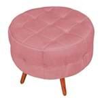 Ficha técnica e caractérísticas do produto Puff Decorativo Botonê Yasmin Suede Rose Pés Palito Condor DRossi