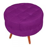 Ficha técnica e caractérísticas do produto Puff Decorativo Botonê Yasmin Suede Roxo Pés Palito - DRossi - Condor