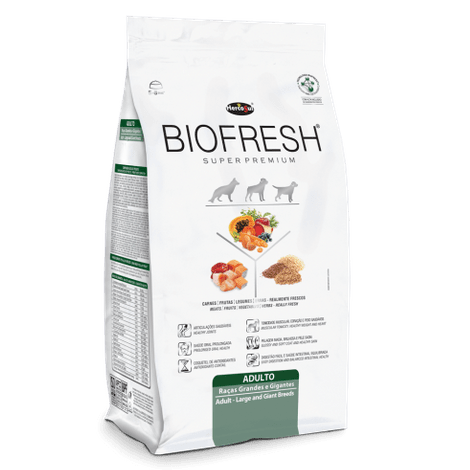 Ficha técnica e caractérísticas do produto Ração Biofresh para Cães Adultos de Raças Grandes - Hercosul 12 Kg