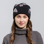 Ficha técnica e caractérísticas do produto Remendo Bordado Gorros Chapéus Caps Hat Quente Mulheres Winter Gorro Ladies