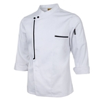 Ficha técnica e caractérísticas do produto Retro Chef Jaqueta Casaco Uniforme Manga Longa Hotel Cozinha Vestuário 2XL Branco