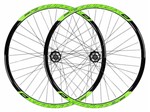 Ficha técnica e caractérísticas do produto Roda 29 Vzan Vnine 36f Preto E Verde Com Cubos K7 Shimano