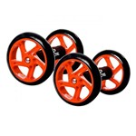 Roda Abdominal Dupla Acte T145 Preta e Laranja