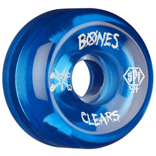 Ficha técnica e caractérísticas do produto Roda Bones Wheels Clear Azul Cristal 54mm Un