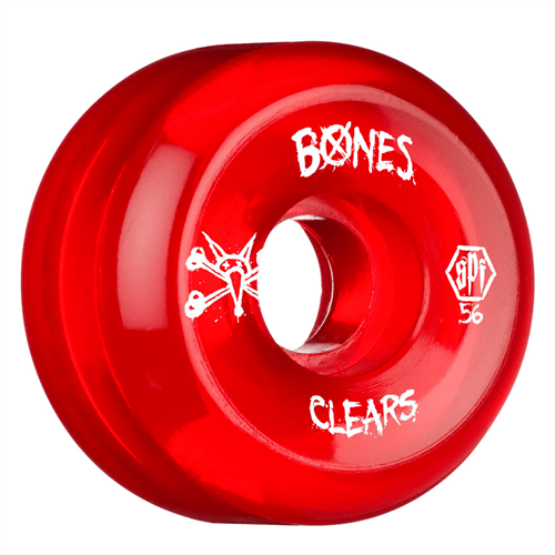 Ficha técnica e caractérísticas do produto Roda Bones Wheels Clear Vermelho Cristal 56mm Un