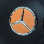 Ficha técnica e caractérísticas do produto Roda de carro 4pcs fibra de carbono 75mm Centro de Hub emblema para Benz