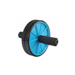 Ficha técnica e caractérísticas do produto Roda Dupla de Exercicios Abdominal e Lombar Profissional Cor Azul