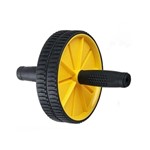 Roda Exercício Abdominal e Lombar - Amarelo - MbFit