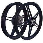 Roda Liga PAR Titan 00 a 2004 / FAN 125 ATÉ 2008 Disco 5 Pontas Preto (SCUD)