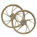 Roda Liga Titan 150 ATÉ 2013 Tambor 5 Pontas Dourado PAR (SCUD) PÉ de Galinha