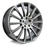 Roda Mercedes R66 Aro 20 - Grafite com Face Polida