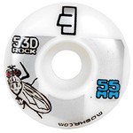 Roda Skate Moska Rock 53d 55mm Street Kit com 4 Rodas Branca e Cinza