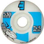 Roda Skate Moska Rock 53d 53mm Street Kit com 4 Rodas Branca e Azul