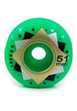 Ficha técnica e caractérísticas do produto Roda Snoway PU Geom 51mm Verde