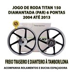 Ficha técnica e caractérísticas do produto Roda Titan 150 Fan 150 Preta Borda Diamantada Freio Tambor Ano 2004 a 2013 Scud