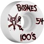 Rodas Bones 100's White/black 54Mm