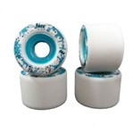 Rodas Longboard Face Skate Splash Pró Jonas 65mm 80a Azul Branco 65mm