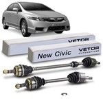 Ficha técnica e caractérísticas do produto Semi Eixo Honda New Civic 2007 a 2011 Cambio Automatico Vetor VT9608 VT9607 Lado Direito Passageiro