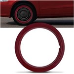 Ficha técnica e caractérísticas do produto Sobre Aro Vermelho Universal Aro 16 ABS Compatível com Rodas de Ferro Fixação por Pressão