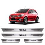 Ficha técnica e caractérísticas do produto Soleira De Aço Inox Escovado Chevrolet Agile