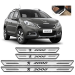 Soleira Platinum Peugeot 3008 2011 a 2020 4 Peças Prata