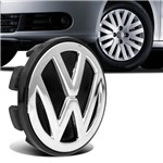 Ficha técnica e caractérísticas do produto Sub Calota Centro Miolo de Roda Volkswagen 51mm Preto e Cromado - Emblemax