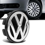 Ficha técnica e caractérísticas do produto Sub Calota Centro Miolo De Roda Volkswagen 51mm Preto E Cromado