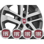 Ficha técnica e caractérísticas do produto SUB CALOTA RODA FIAT TORO VERMELHO 60mm 4PEÇAS