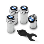 Ficha técnica e caractérísticas do produto Tampa Bico Pneu Válvula Antifurto Cromado BMW Azul
