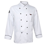 Ficha técnica e caractérísticas do produto Tubulação Chef Jaqueta Casaco Uniforme Manga Longa Hotel Cozinha Vestuário L Branco