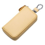 Zíper Multifuncional Couro Genuíno Car Key Storage Bag Bolsa Case Cover