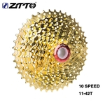 Ficha técnica e caractérísticas do produto ZTTO 10S 11-42T Cassette Ouro 10 Speed ¿¿¿¿Freewheel MTB Mountain Bike Bicycle Sprockets de Ouro de Aço